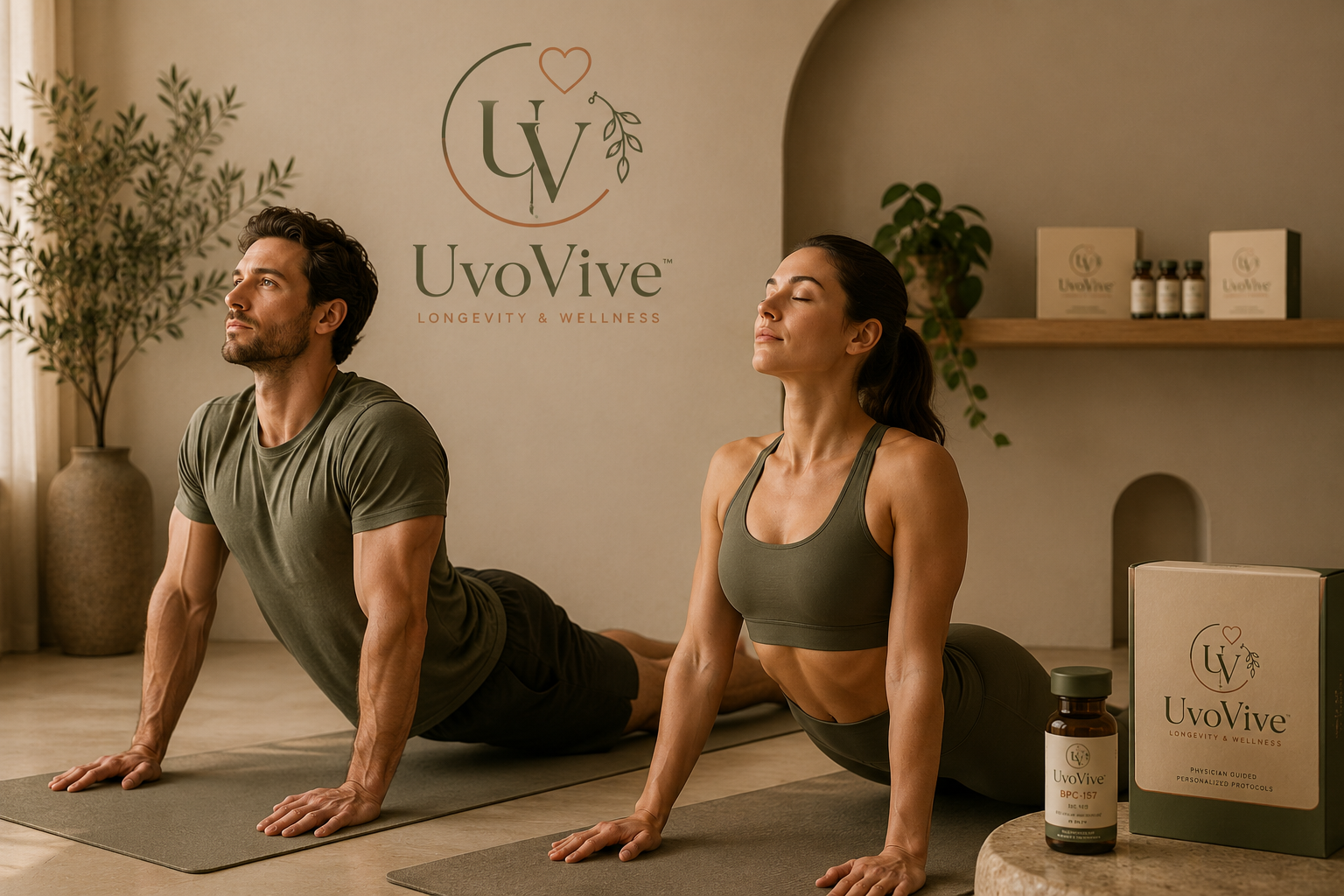 Woman in a calm sunlit home practicing a longevity wellness routine